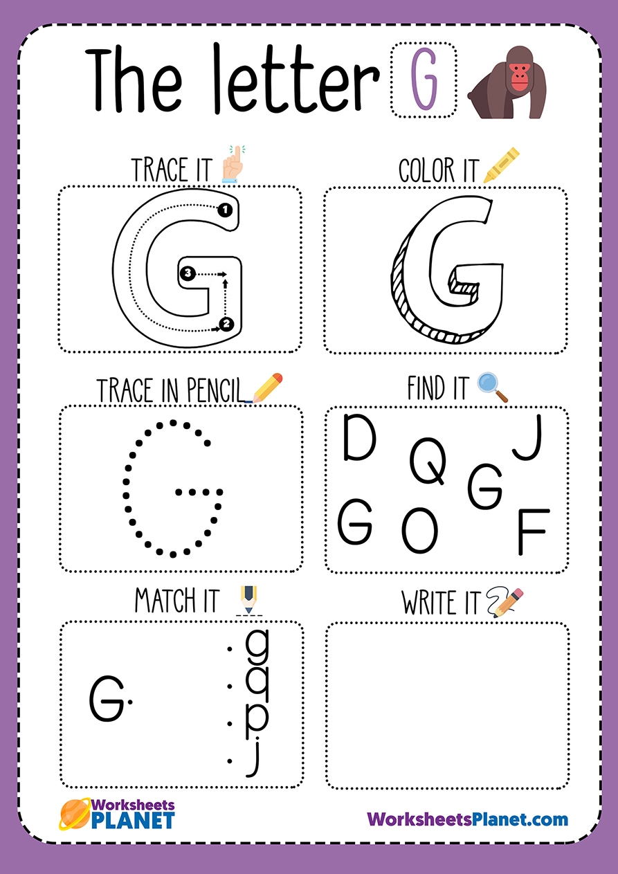 Letter G Worksheets Free Printables