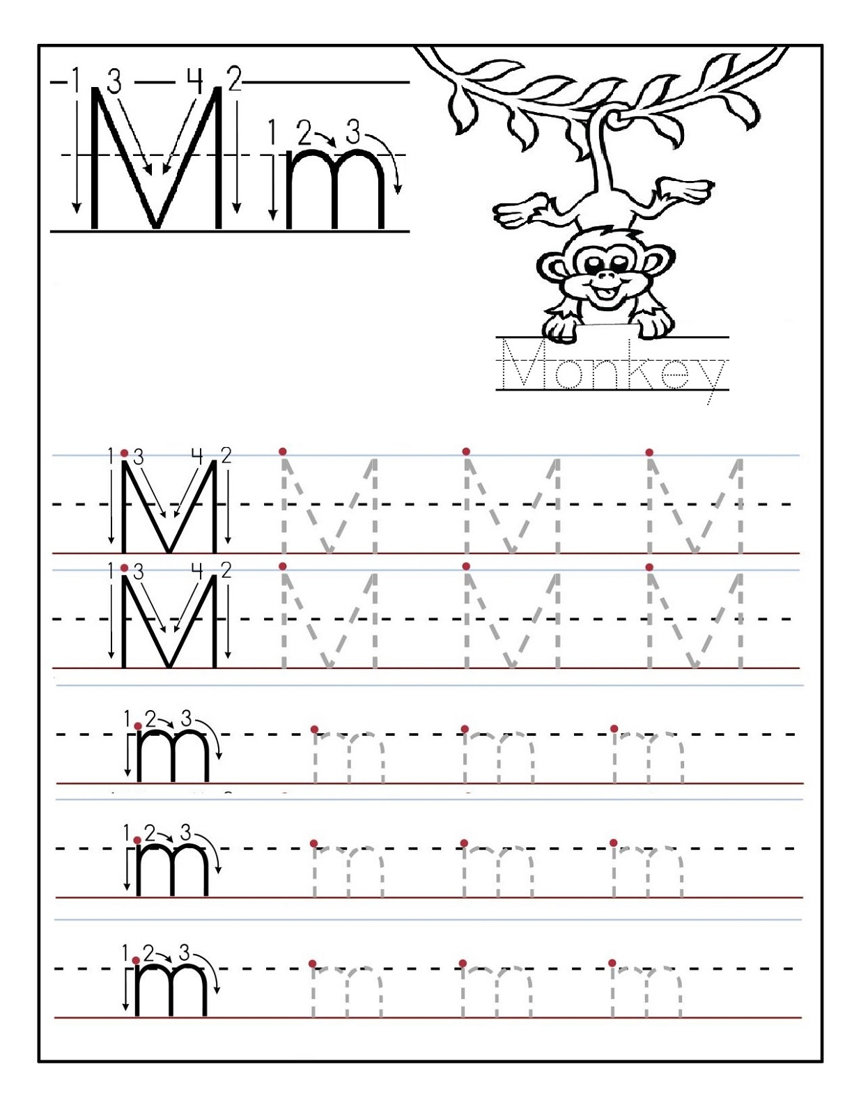 Letter M Worksheets Activity Shelter
