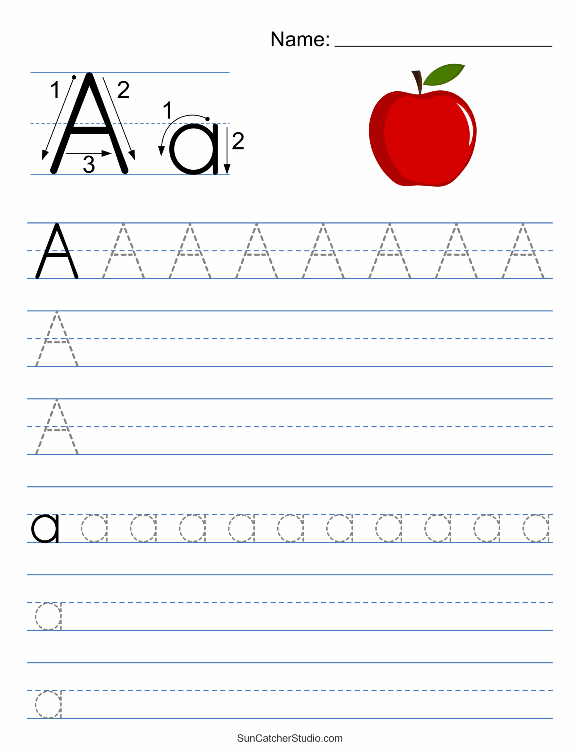 Lowercase Alphabet Letters Tracing Worksheet Free Printable