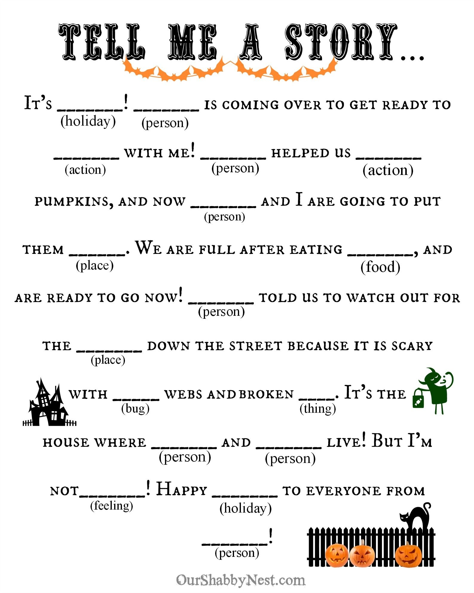 Mad Libs Free Printable For 3rd Graders Mad Libs Free Printable For 3rd Graders