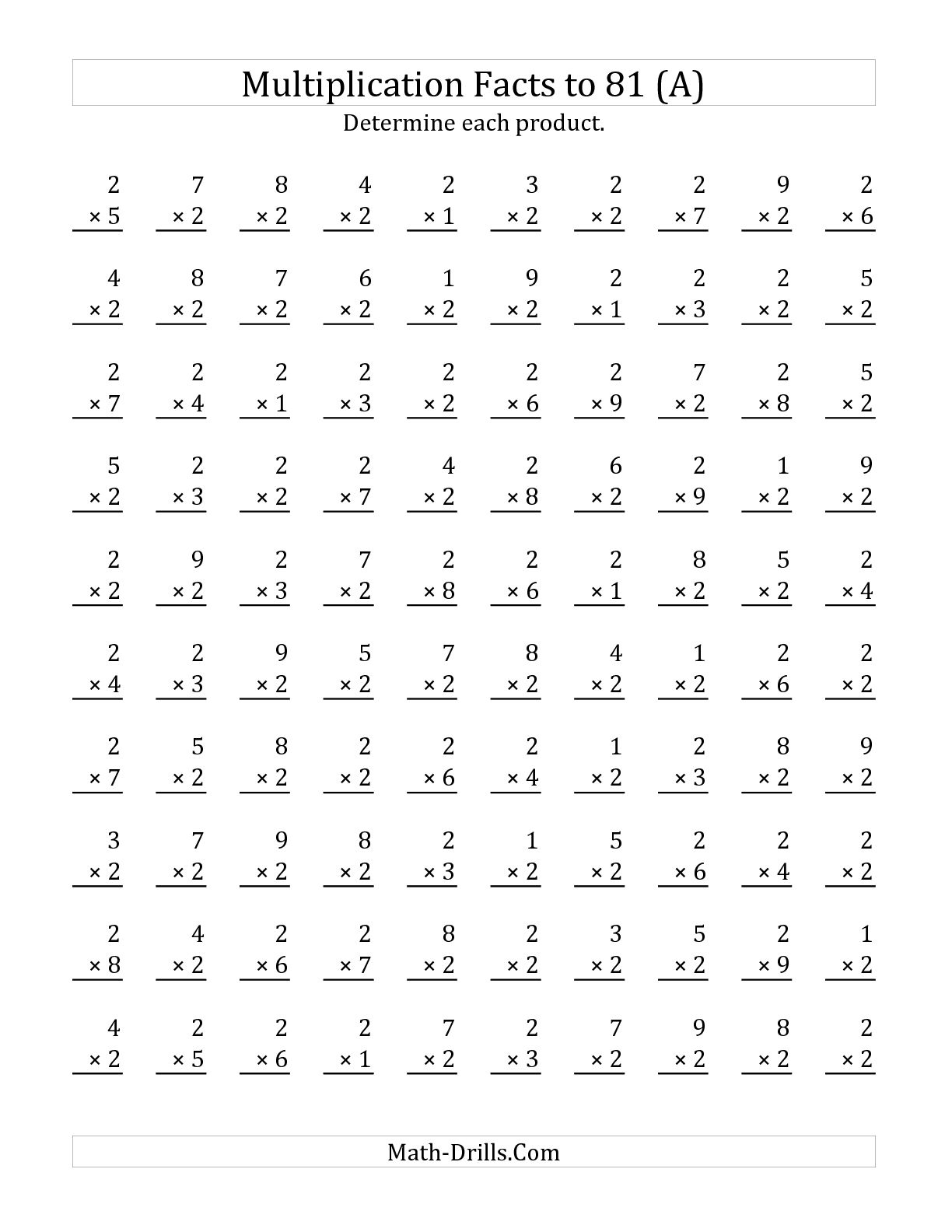 Mad Minute Printable Worksheets