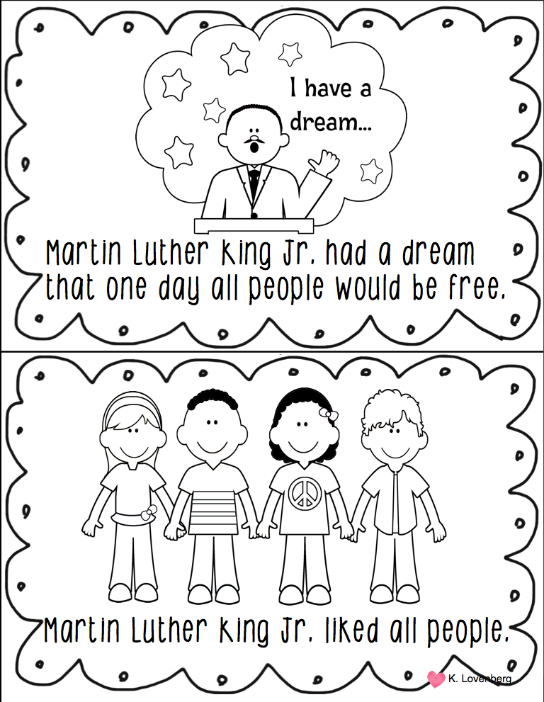 Martin Luther King Jr Worksheets For Kindergarten