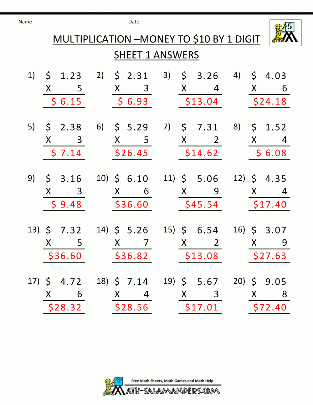 Math Worksheets For 8Th Graders Free Printable