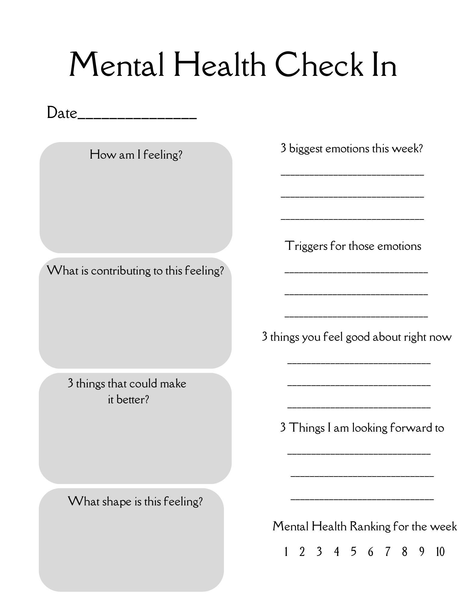 Mental Health Worksheets Free And Customizable Mental Health Templates