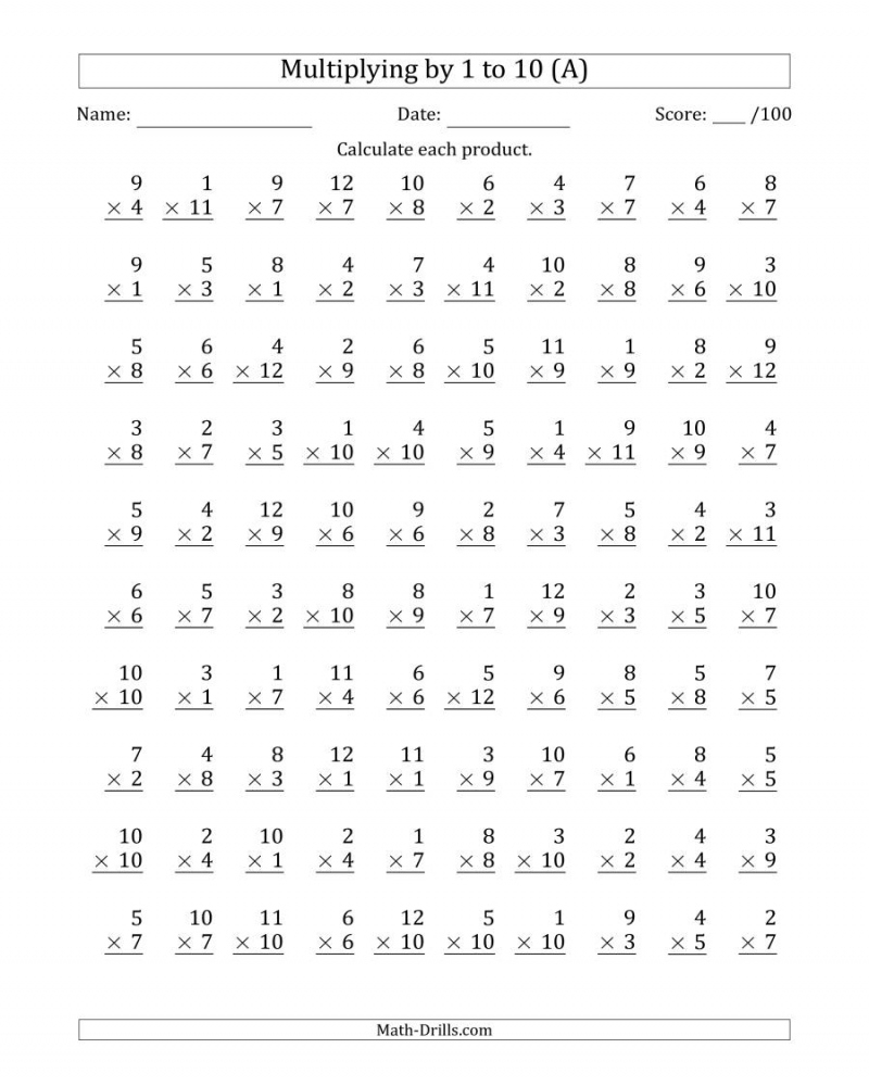 Multiplication Worksheets For Grade 3 Free Printable Multiplication