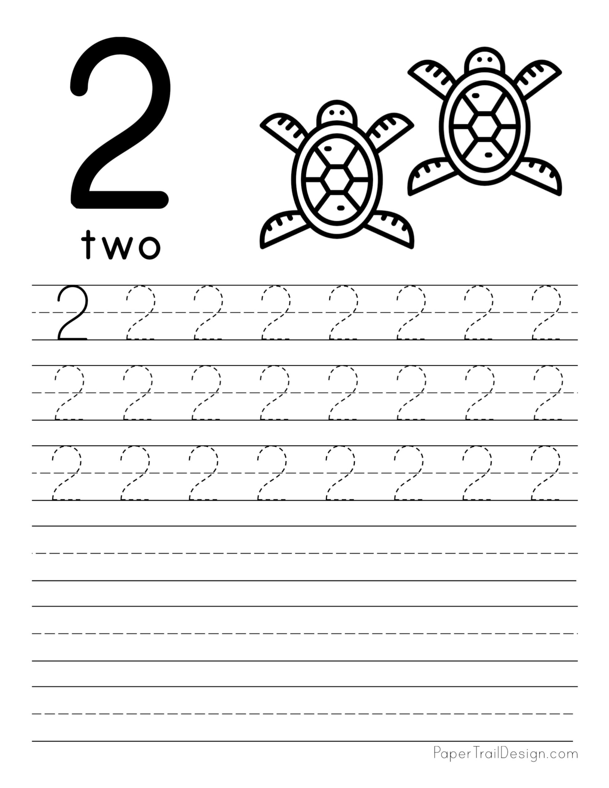 Number 1 Tracing Worksheet