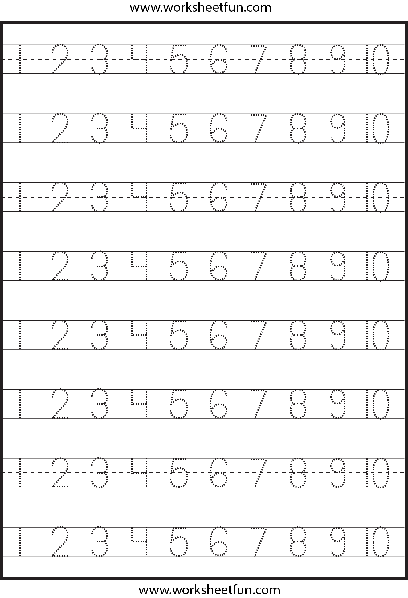Number Tracing 1 10 Worksheet FREE Printable Worksheets Number Tracing 1 10 Worksheet FREE Printable Worksheets