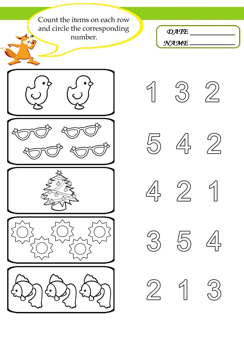 Preschool Activity Sheets For 4 Year Olds