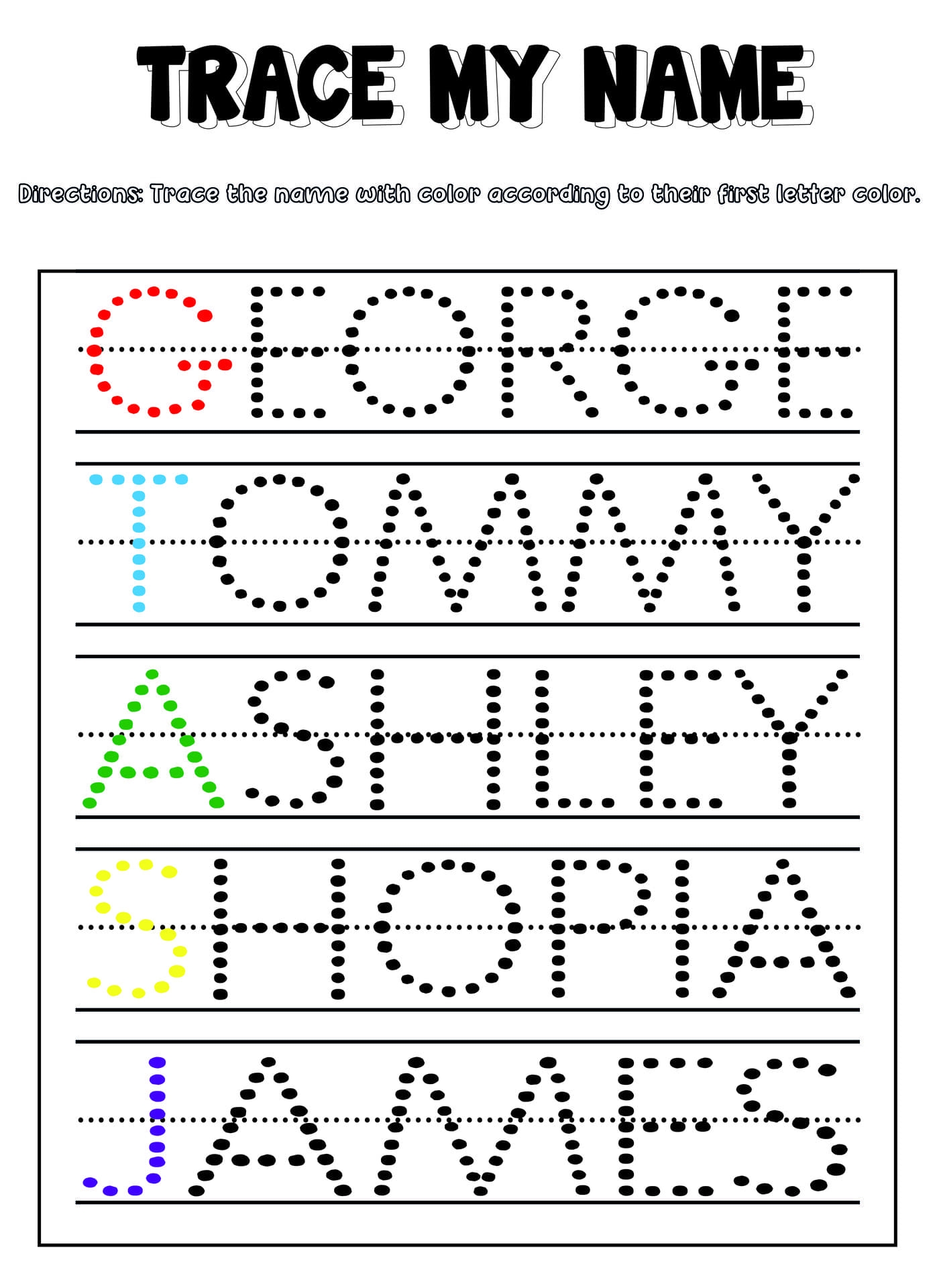 Preschool Name Tracing Worksheets Tracing Preschool Printabl