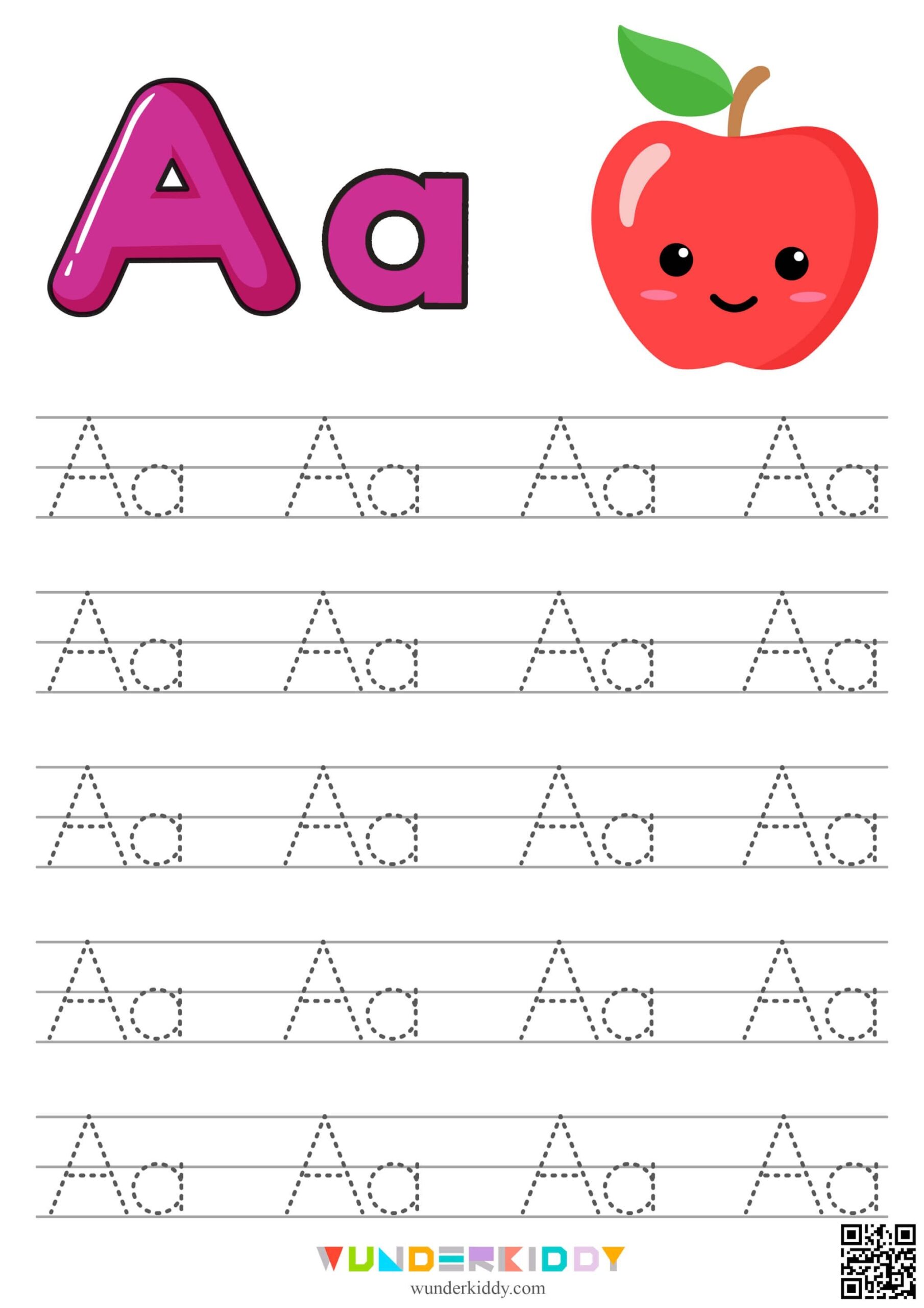 Printable Alphabet Tracing Worksheet For Kindergarten Alphabet 