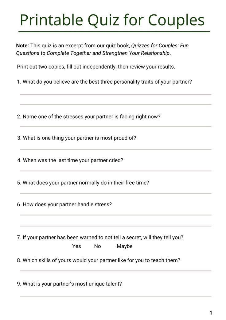 Printable Couples Communication Worksheets