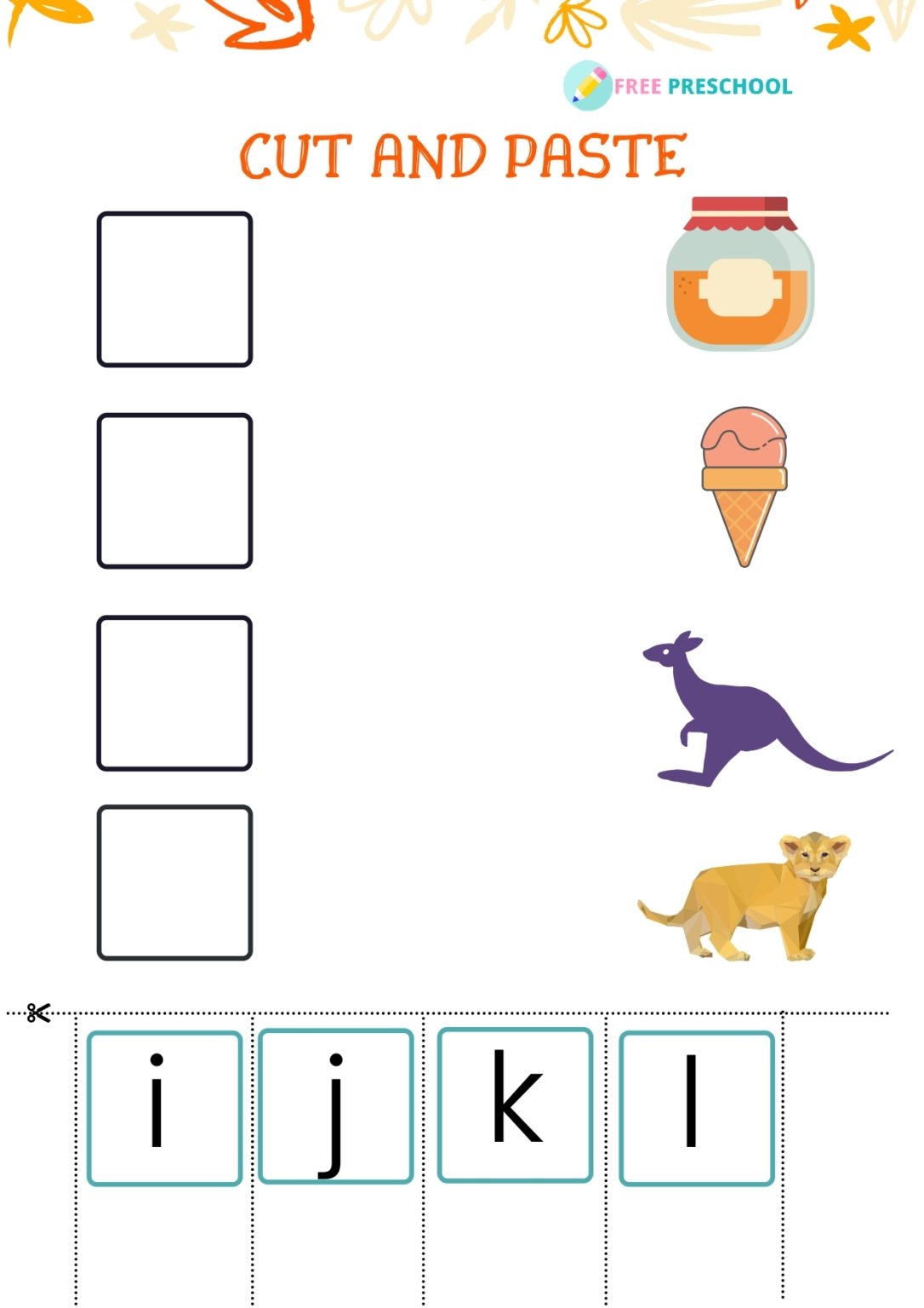 Printable Cut And Paste Worksheets