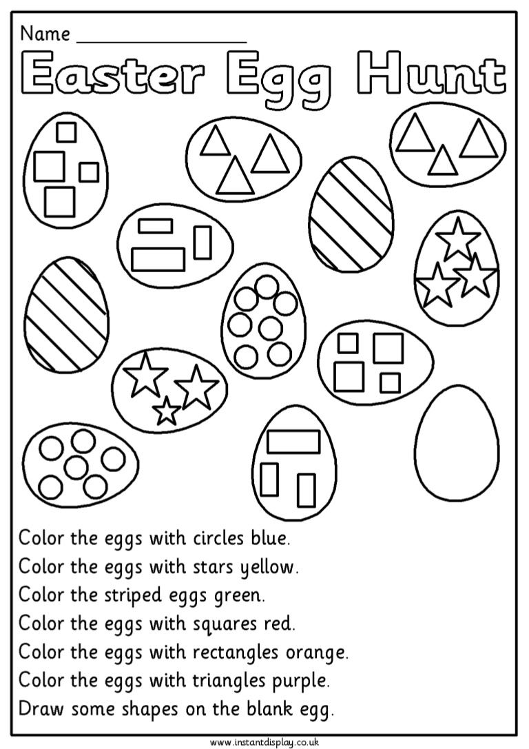 Printable Easter Egg Activities Printable Easter Egg Activities