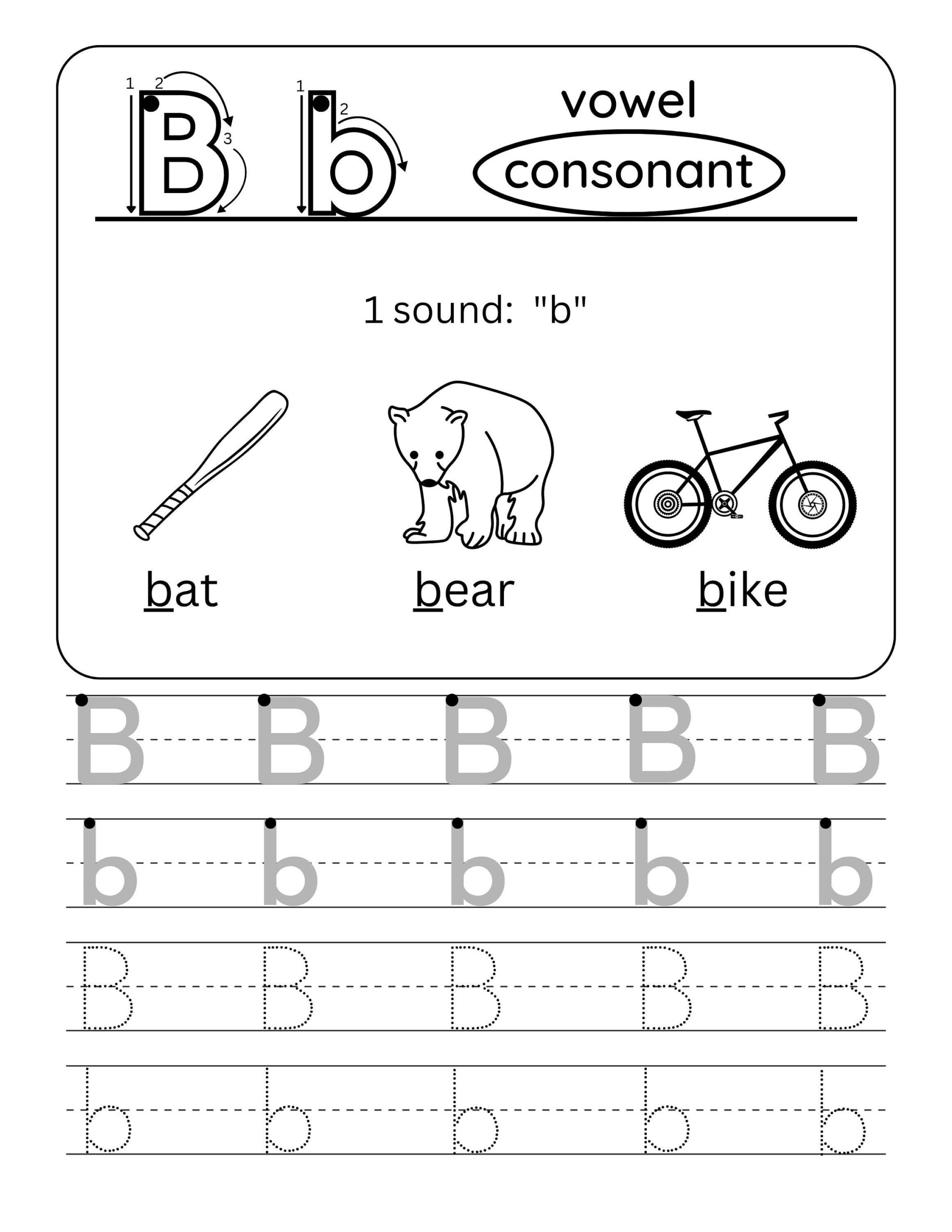 Printable Letter B Worksheets Prntbl concejomunicipaldechinu gov co