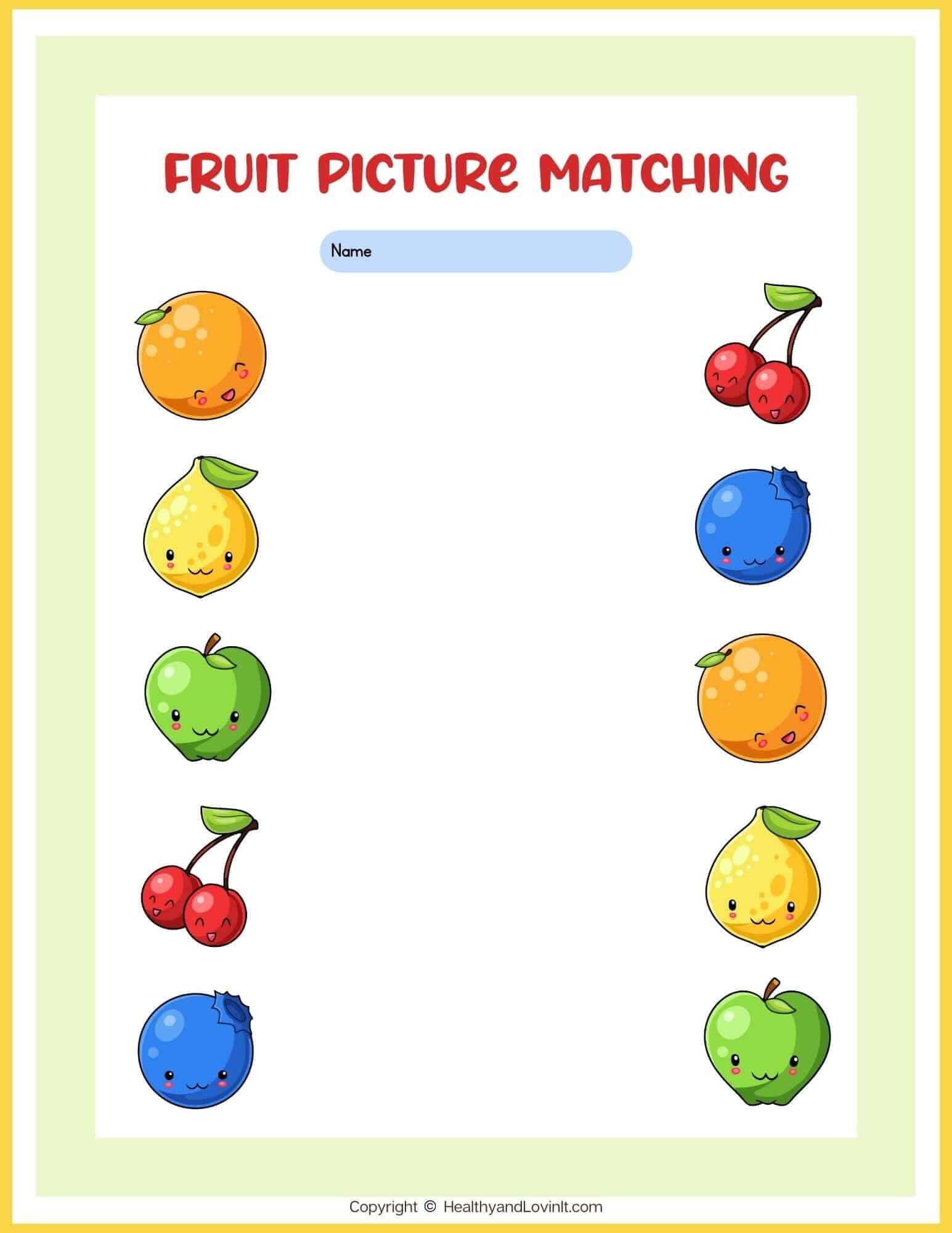 Printable Matching Worksheets