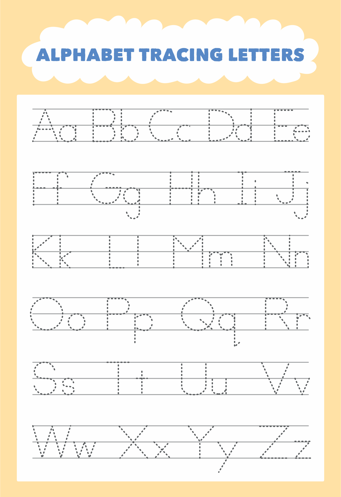 Printable Tracing Letters Worksheets Letter Tracing Worksheets