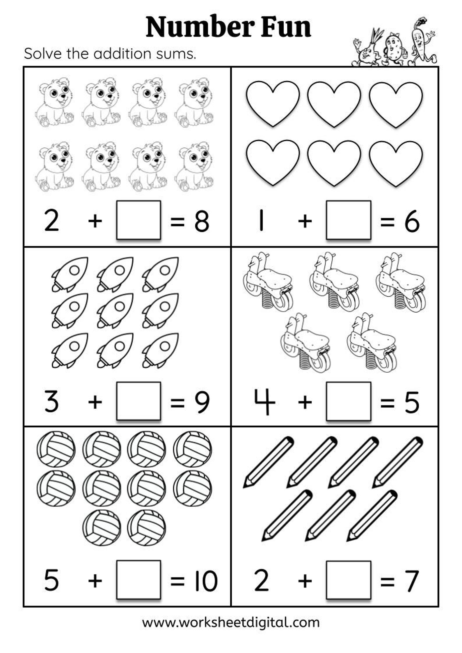 Printables Kindergarten Math Worksheets Numbers 1 To 10 Counting 