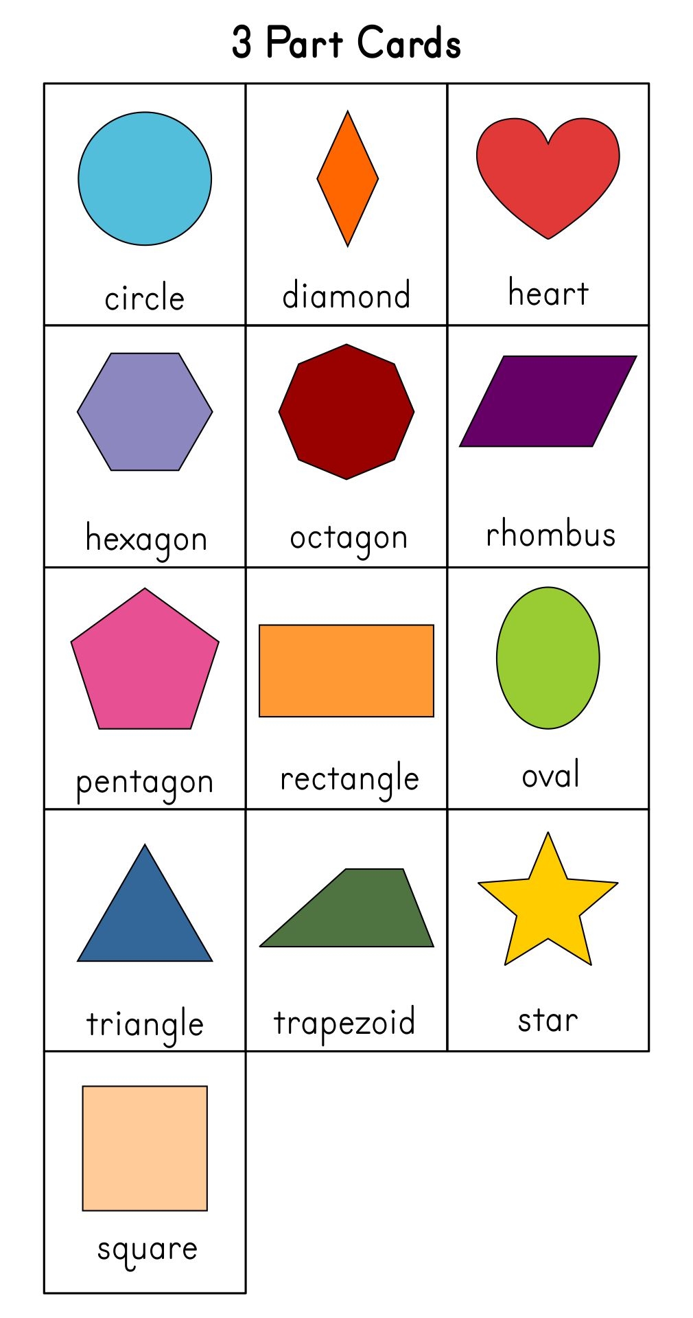Shapes Chart 10 Free PDF Printables Printablee