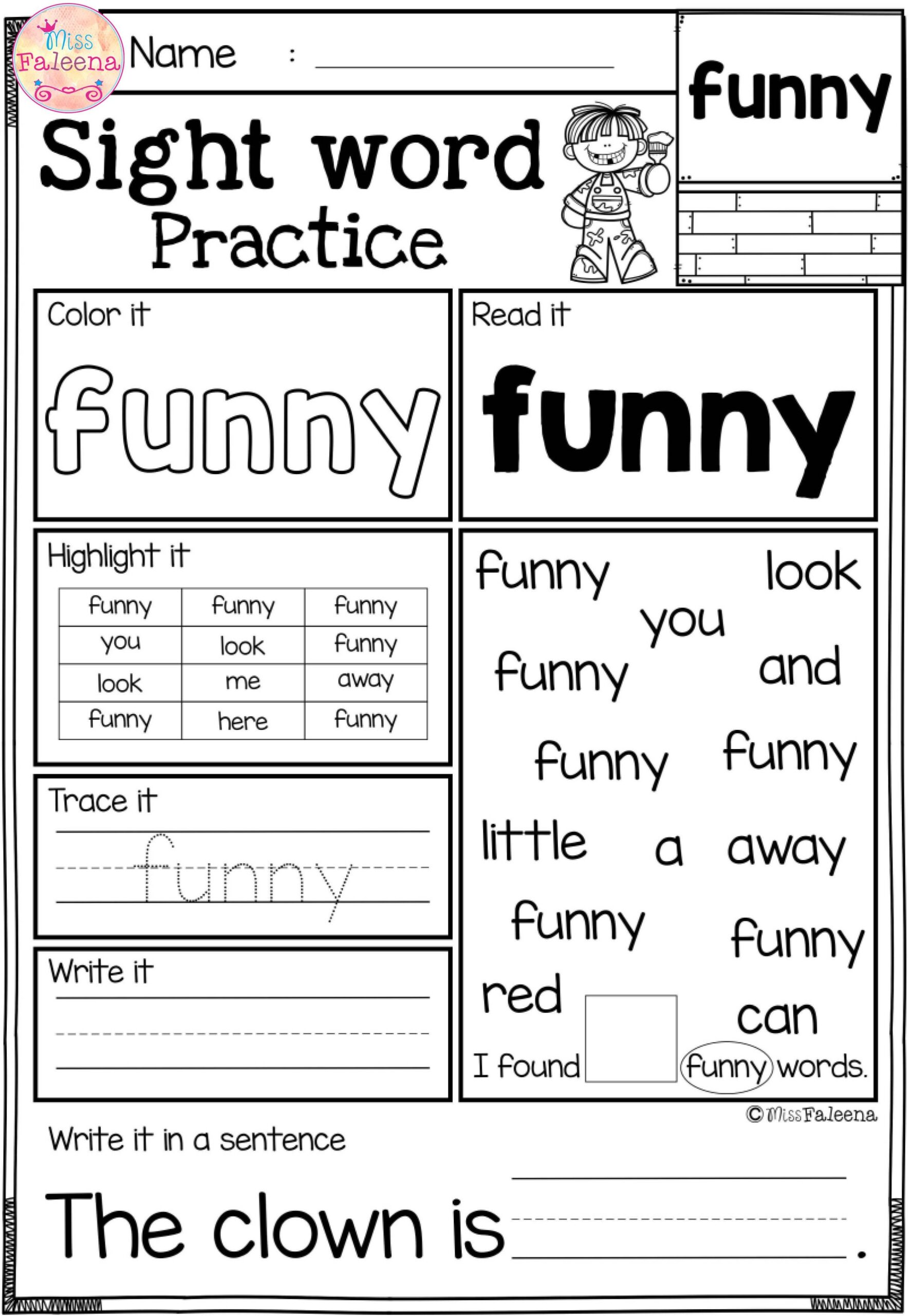 Sight Words Activities Worksheets Sight Words Activities Worksheets