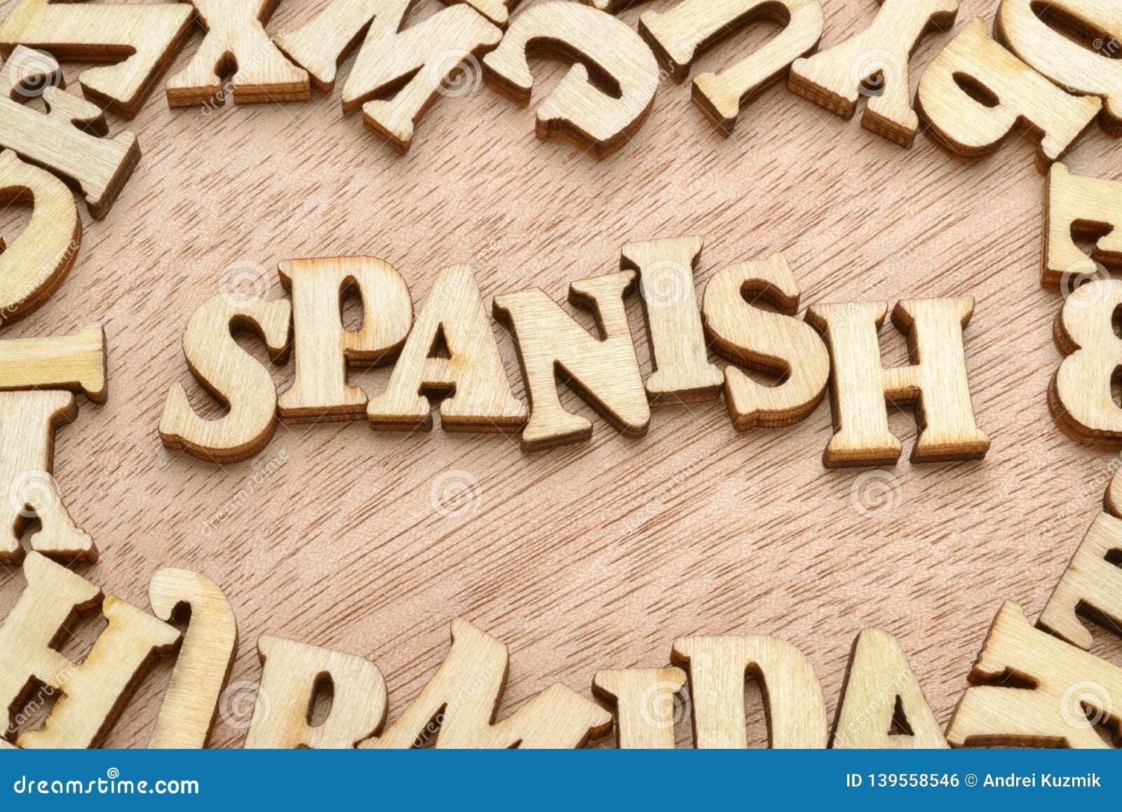 Spanish Word Learning Language Concept Stock Photo Image Of Learn 