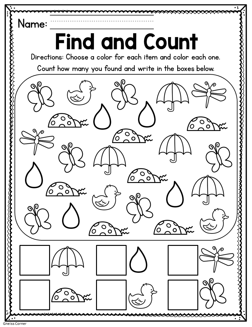 Worksheet Activities For Kindergarten