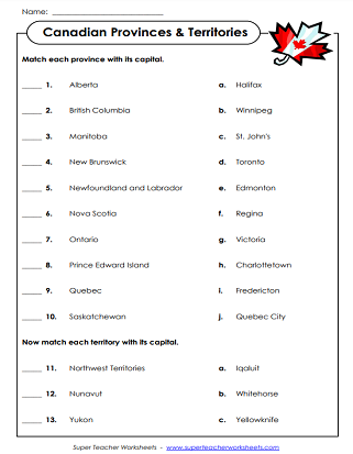 Worksheets About Canada Canada Kids Printable